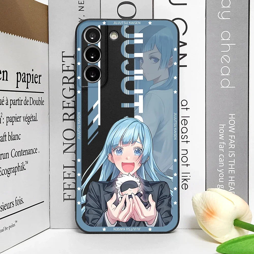 Anime Jujutsu Kaisen Gojo Satoru Phone Case for Samsung Galaxy S20 Plus S21 FE S22 S23 S24 Ultra Shockproof Silicone Soft Covers