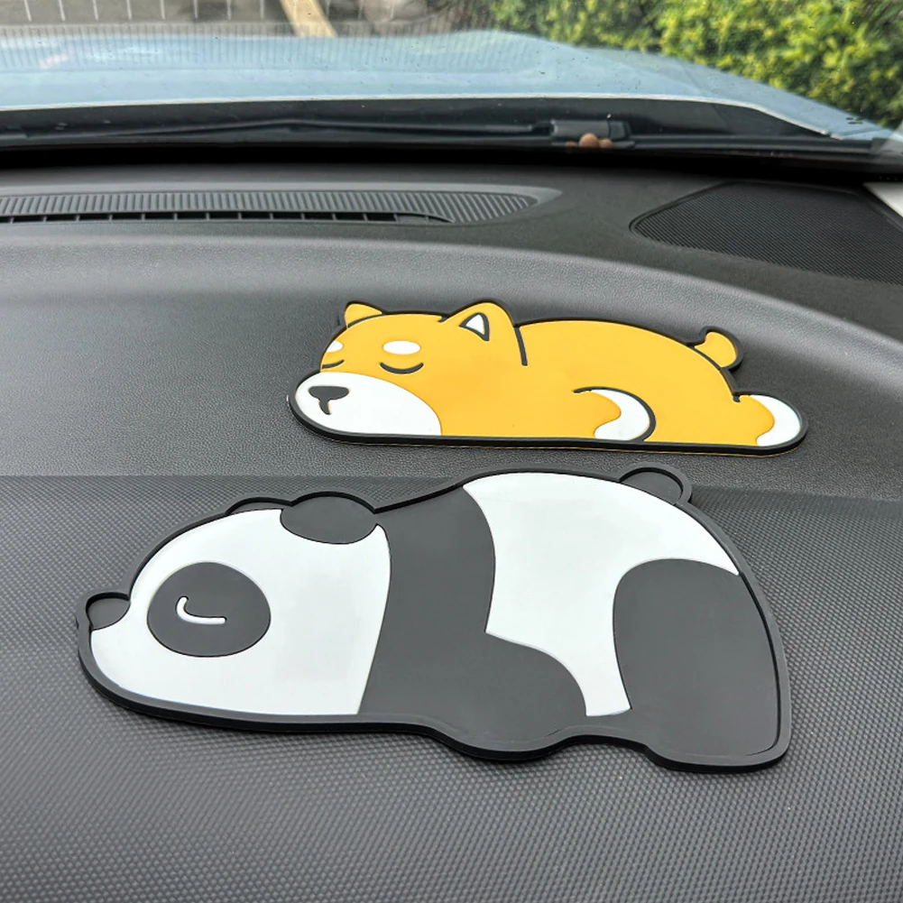 Car Anti-Skid Mat Cartoon Dashboard Non-Slip Phone Pad PVC Mat Heat-Resistant Washable Anti-skid Pad For Phone Key Card Holder