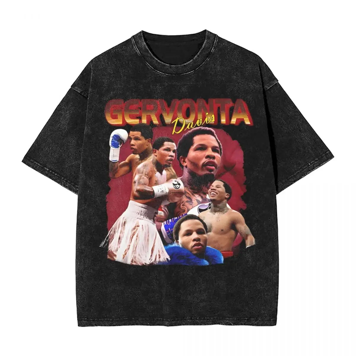 Gervonta Davis Vintage T Shirts Hip Hop Washed 100% Cotton Oversize T-Shirt Retro for Men Women Tops Streetwear Graphic Tees