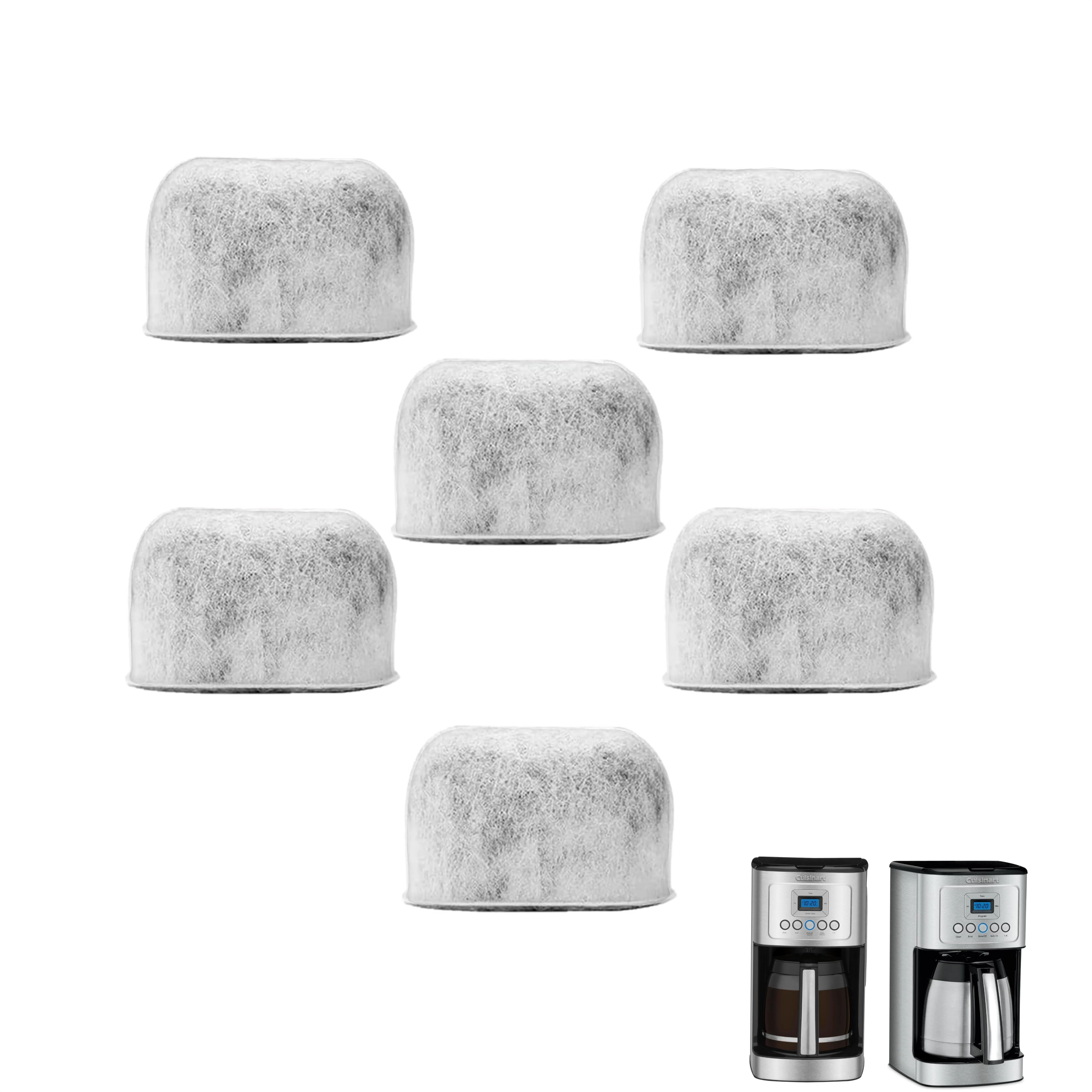 Replacement Charcoal Water Filters Compatible with Cuisinart Coffee Maker, Refill Cartridges for Braun 12-14 Cup
