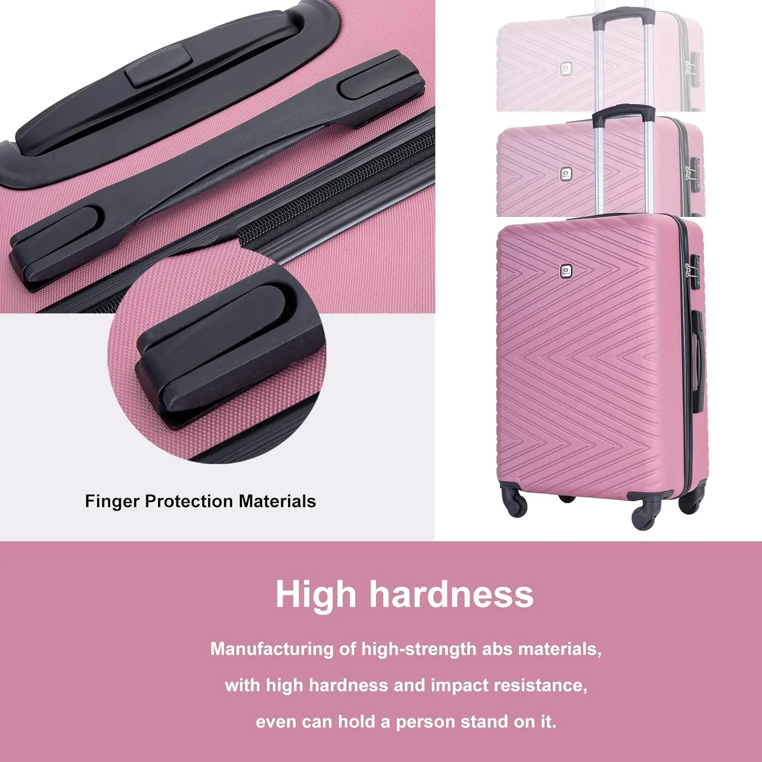 Travelhouse Luggage Sets 2 Piece Suitcase Set ABS Hardside Luggage with Spinner Wheels,Carry On Luggage with TSA Lock(14/20)