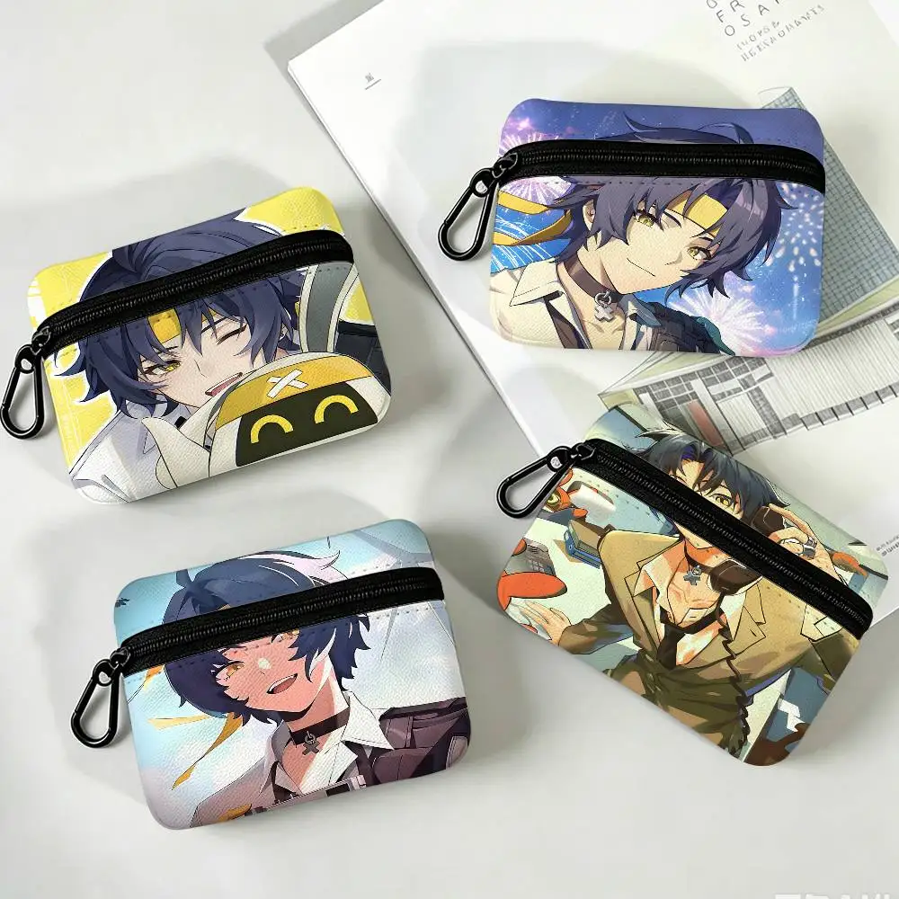 Game Asaba Harumasa Anime Wear-resistant Oxford Cloth Coin Purse Portable Backpack Hanging Card Storage Bag