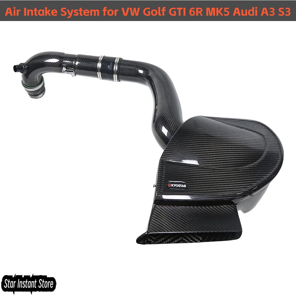 

Система впуска холодного воздуха из сухого углеродного волокна для VW Golf GTI 6R MK5 Audi A3 S3, EA113 2.0T Performance Upgrade