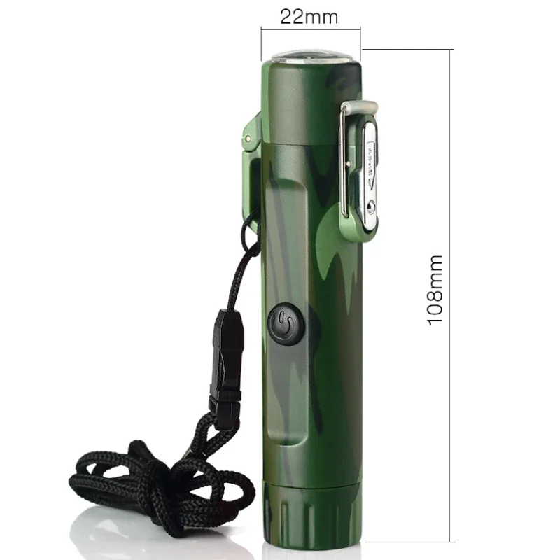 USB Rechargeable Electric Lighter Plasma Arc Lighters Windproof Smoking Accessories Cigarette Lighter Outdoor Portable Men Gifts