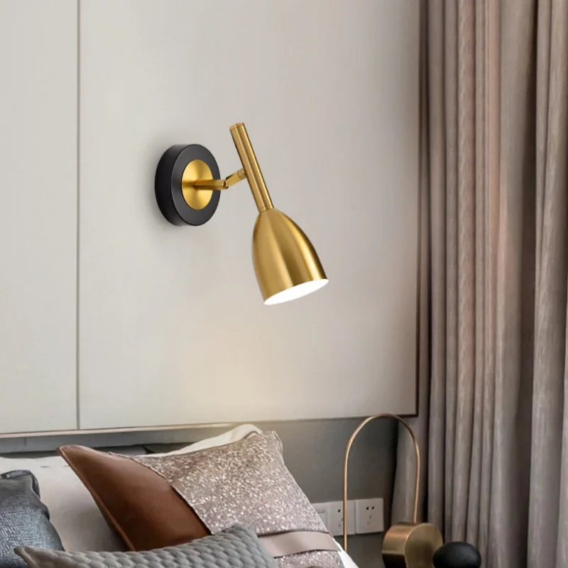 Modern Simple Rotating Wall Lamp Bedroom Bedside Lamp Reading Light Small Spot Light Aisle Light Corridor Light