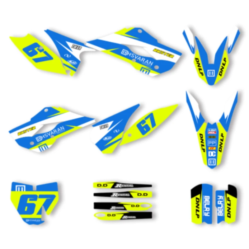 

DSMTECH Motorcycle Graphics Decal Stickers Kits For Husqvarna TC85 TC 85 2014 2015 2016 2017 008