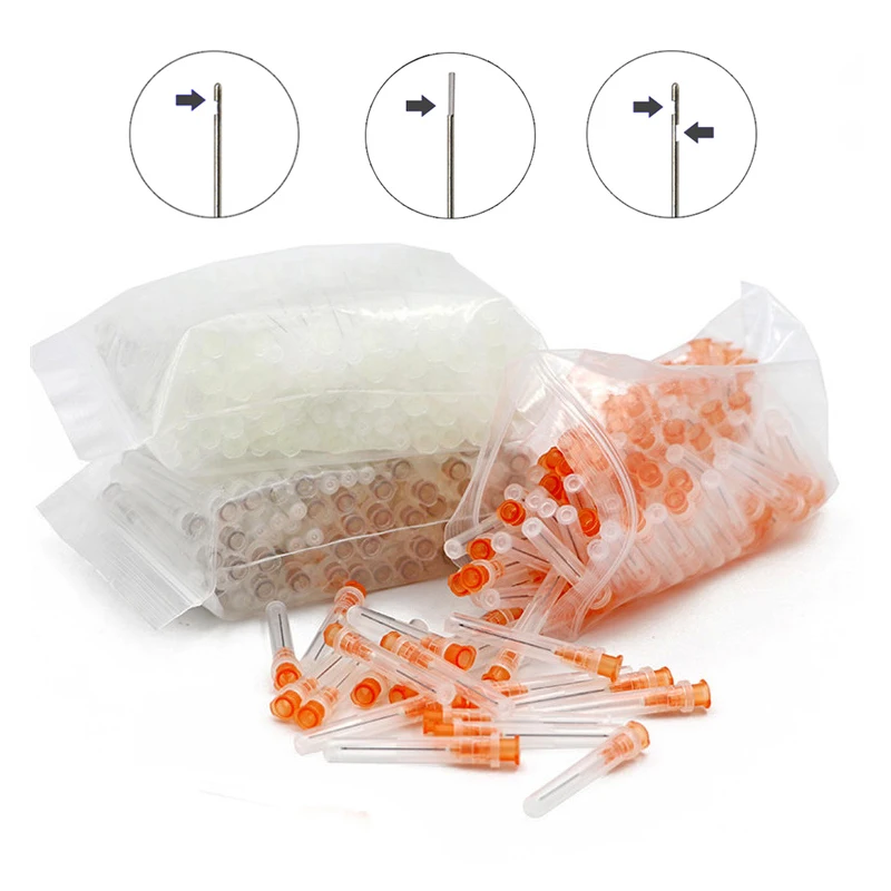 100pcs/Bag End-Closed Single / Both Side Vent Dental Endo Irrigation Needle Tip, Dental Root Canal Lateral Irrigation Needle