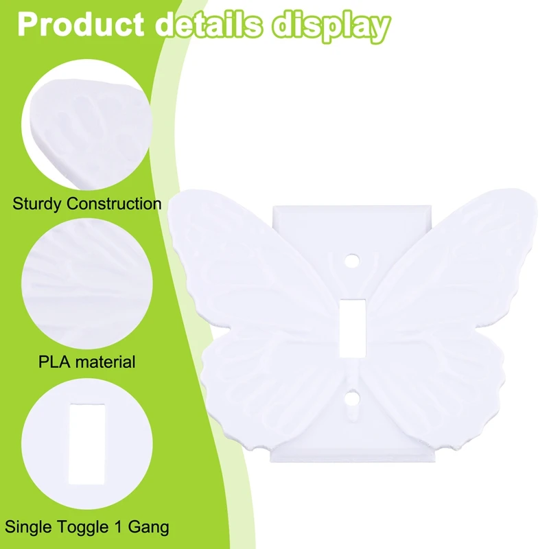 لوحات الحائط للمخرج الكهربائي ديكور واحد تبديل لوحة الحائط فراشة المرأة ضوء غطاء أزرار لوحات للمنزل