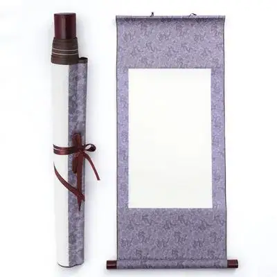 

2 Pcs Blank Scroll Chinese Calligraphy Paper Mini Scrolls New Year Decorations Paint Brush