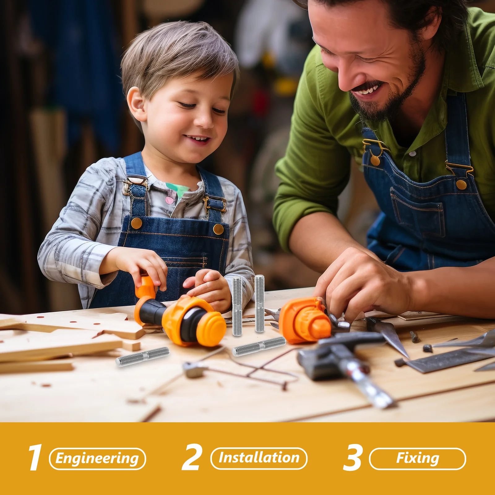 

10pcs Double-Headed Screw Stainless Steel Dual End Bolt Fine Rod Threaded Bolts For Repair Replaceable Metal Fasteners