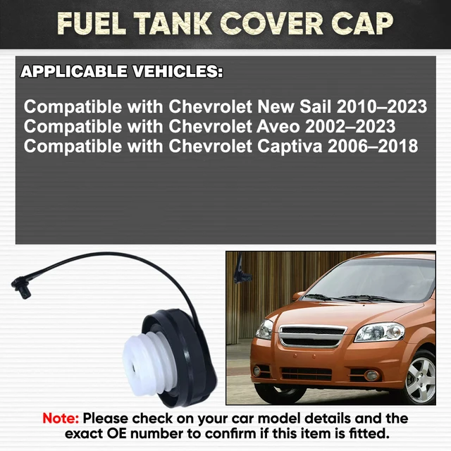 Pokrywa wlewu paliwa z linką zabezpieczającą do Chevrolet Aveo Captiva, New Sail 9022046
