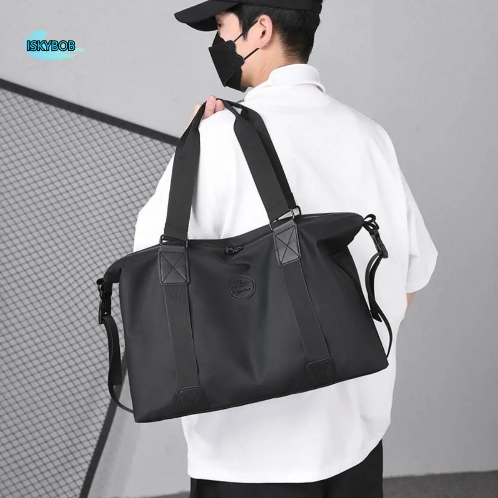

Large-Capacity Womens Travel Tote Bags Fashion Solid Color Gym Fitness HandBag Duffel Bag with Zipper Business Travel Bag Yoga