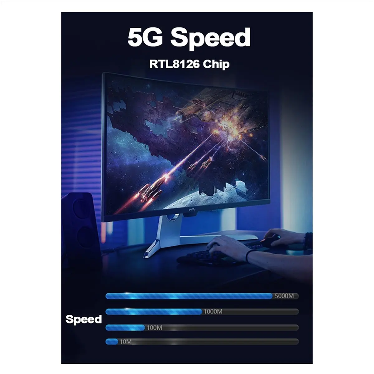 SPECIAL OFFER 5G PCI-E to RJ45 Network Card RTL8126 1000 /5000Mbps RJ45 Interface Gigabit Ethernet PCI Express X1 Adapter