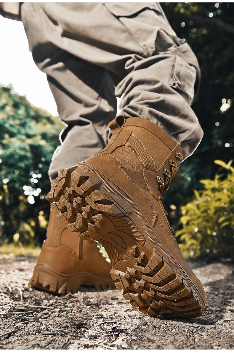 Taktische Herrenstiefel, atmungsaktiv, ultraleicht, Sicherheits-Armeestiefel für Männer, Rapid Response Desert Boots, wasserdichte Jagdstiefel zum Schnüren – Detail 29