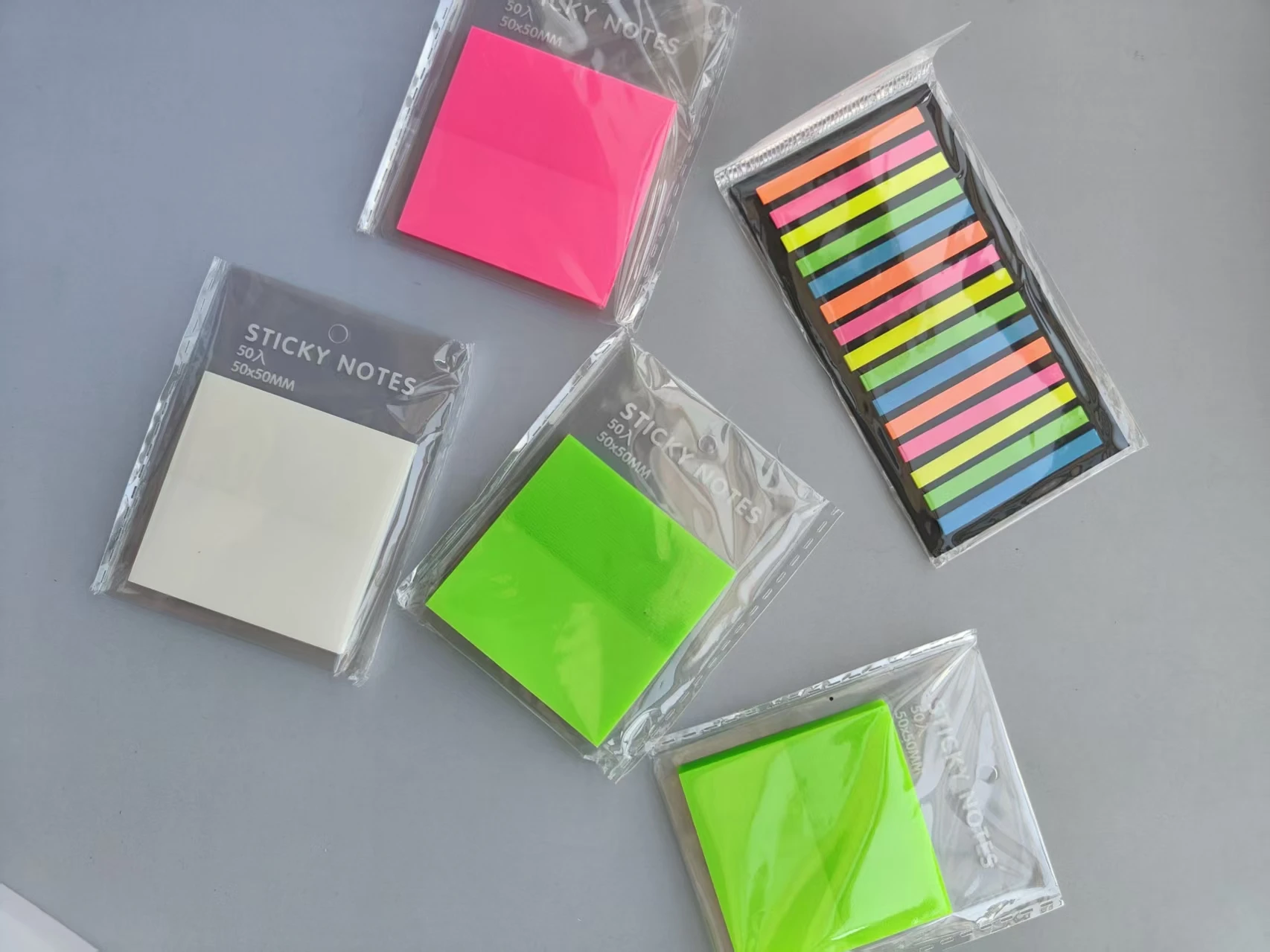 กระดาษโน้ตแบบใส 8 แพ็ค, สติกเกอร์โน้ตแบบลอกออกได้, กระดาษโน้ต, สมุดโน้ตใส อุปกรณ์เครื่องเขียนสำหรับโรงเรียนและสำนักงาน, แถบโน้ตแบบติด