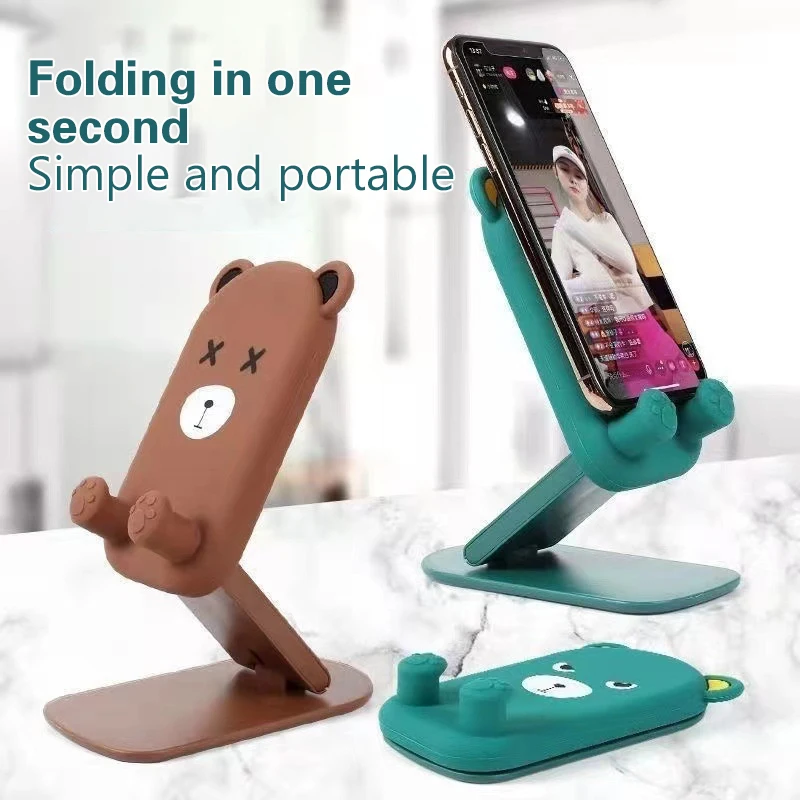 Cute Cartoon Holder Foldable Portable Cell Phone Stand Tablet Support Desktop Handset Mounting For Mobile Phone For IPad Iphone