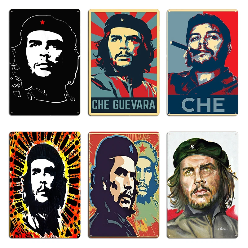 Cuba Che Guevara Communist Metal Signs Cinema Club Bar Retro Painting Decor Cuba Che Guevara Metal Posters