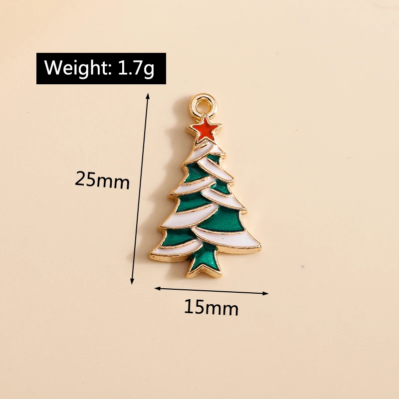 10 teile/los Mix Emaille Weihnachtsbaum Handschuhe Hirsch Charms für DIY Schmuck Machen Anhänger Halsketten Ohrringe Armbänder Handwerk Geschenke – Detail 18