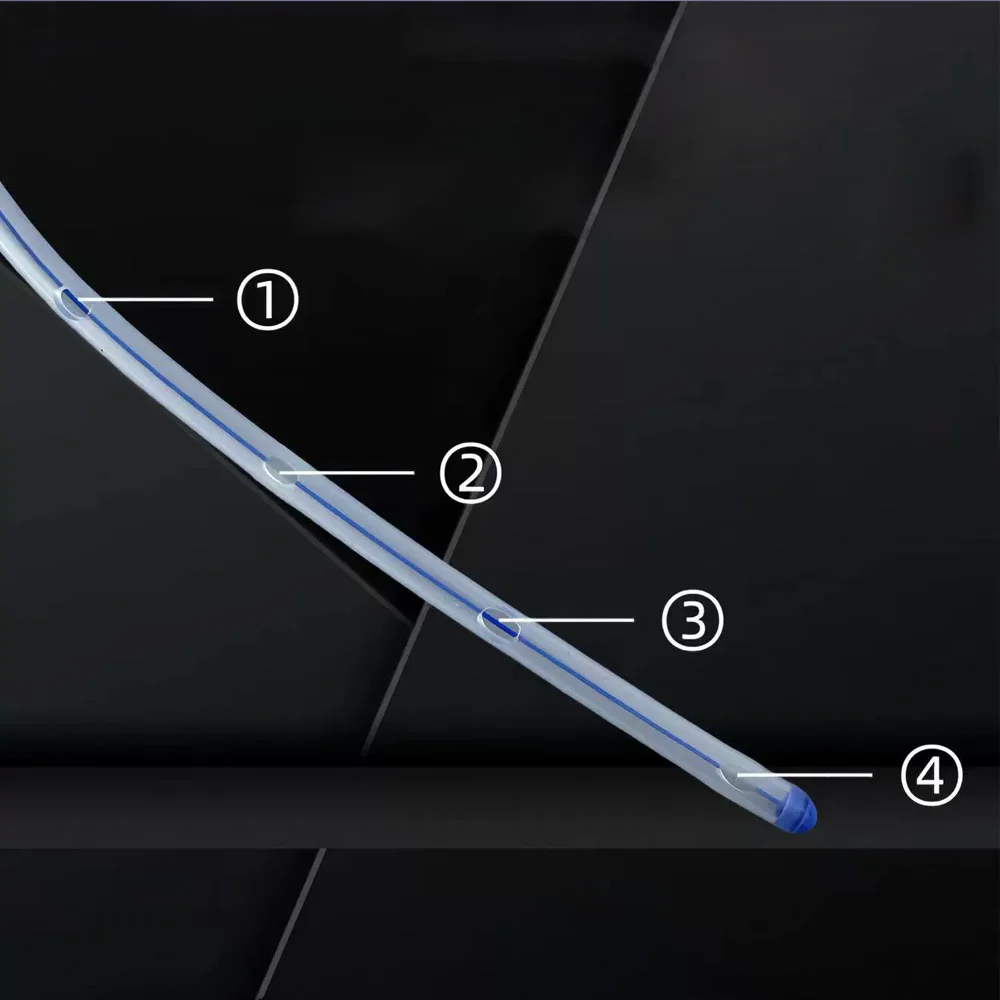 3 قطعة Fr14/Fr16/Fr18 المتاح سيليكون أنبوب المعدة أنبوب تغذية الأنف الطبية الأنفية خرطوم واضح المعدة NG أنبوب