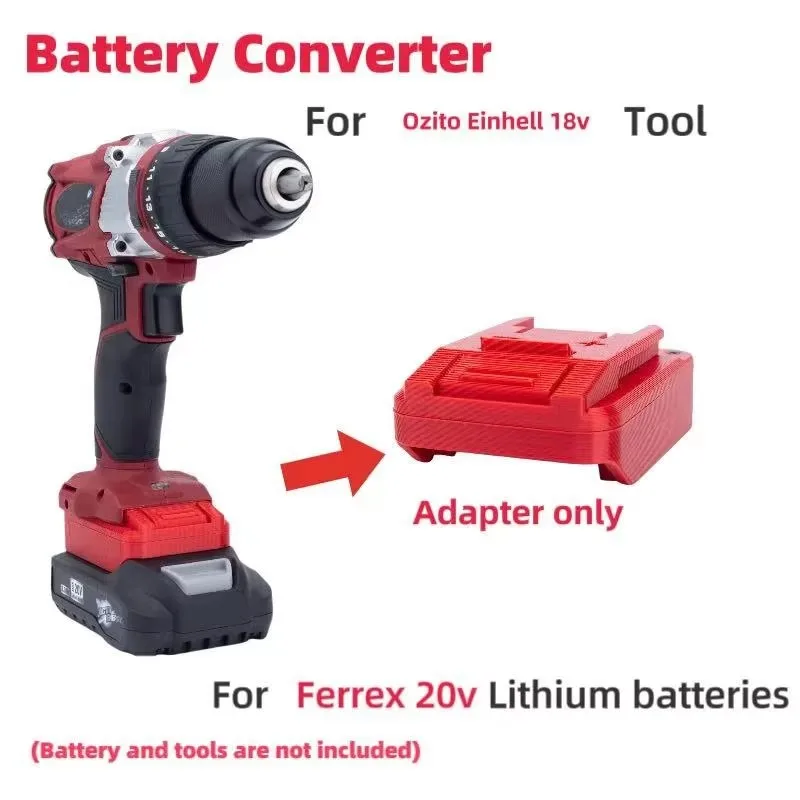 

Batteries Converter Adapter For Aldi Ferrex Activ Energyr Lithium To Ozito Einhell Tools (without battery and tools)