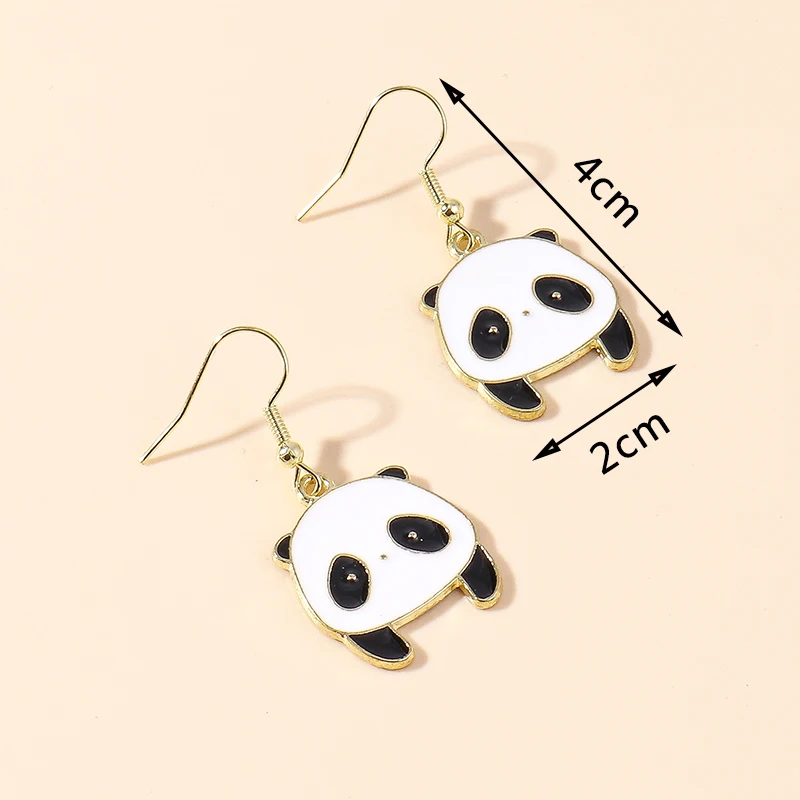 Aihua Cute Enamel Animals Earrings Lovely Cat Paw Duck Unicorn Panda Drop Earring for Women Girls Birthday Gifts Party Jewelry – Detail 15