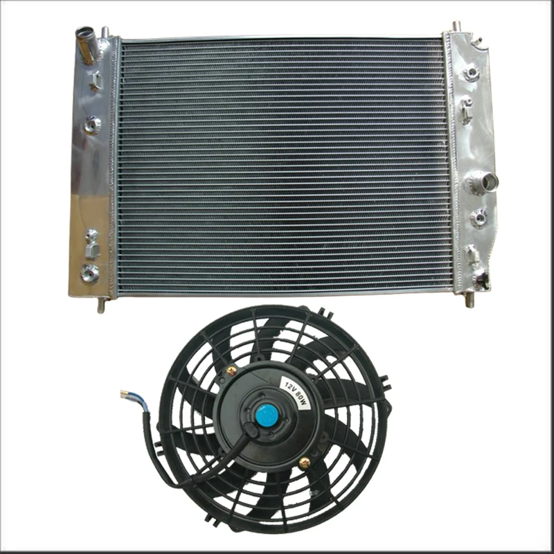 

3 Row Aluminum Radiator+Fan For Chevy Corvette C6 Z06 SSR SAAB 9-7X V8 Double Oilcooler 2005-2013 2006 2007 2008 2009 2010 2011