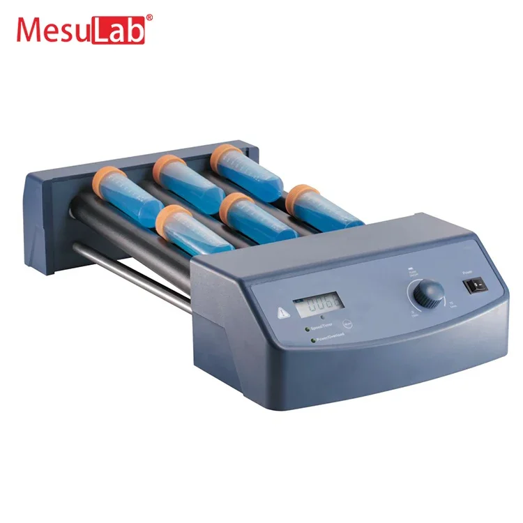 MesuLab LCD display rocking and rolling 6 rollers electric medical rotary laboratory micro tube blood sample roller mixer price