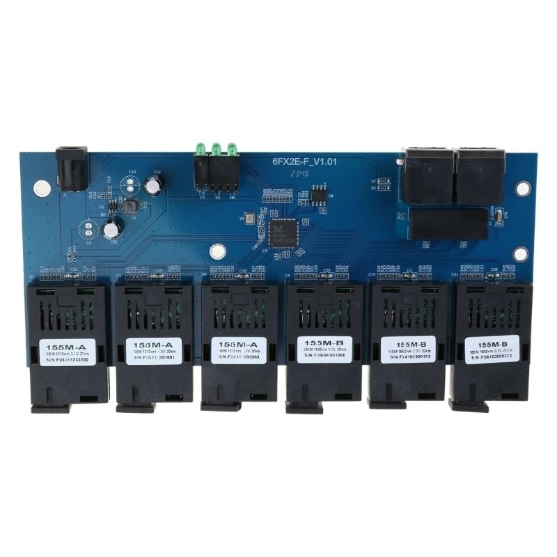 J0MB Gigabit Ethernet Switches Ethernet Fiber 6 Port 2 RJ45 to 6SC PCBA Board