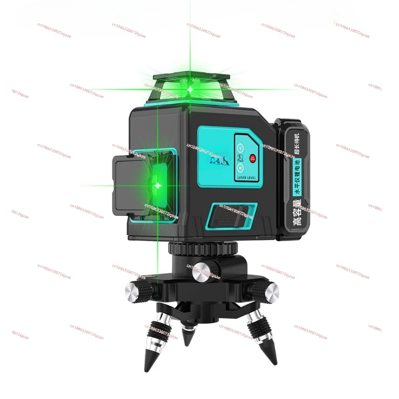 High-precision strong light fine line wall-to-ground 12 green light level laser line projector