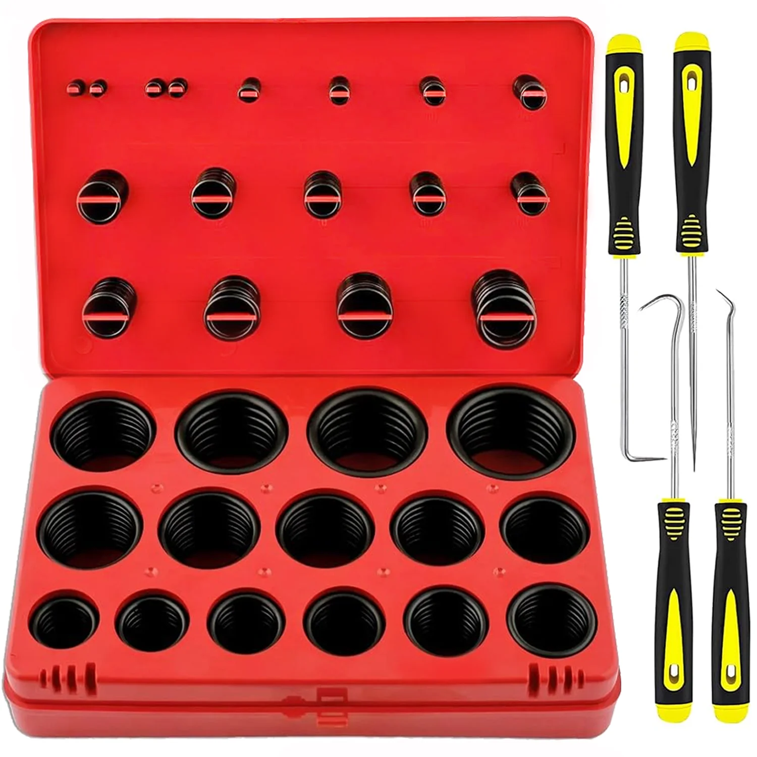 

382 Pieces of Rubber Seal O-ring Universal Metric Combination Kit, Suitable for Automotive Repair, Pipeline Repair, Etc.