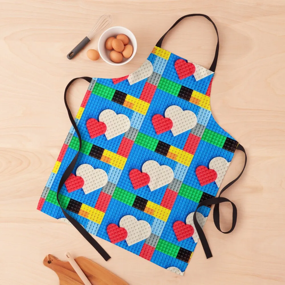 

Heart Plates Apron work ladies Barber Apron