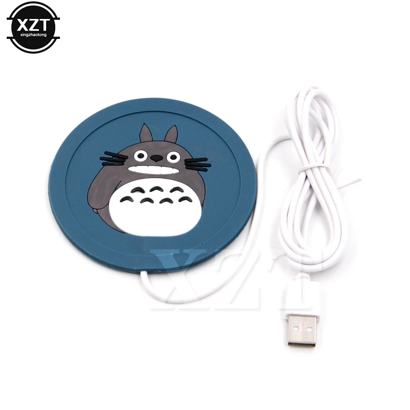 Quente 5v usb warmer gadget dos desenhos animados silicone fino copo-almofada de café chá bebida aquecedor usb bandeja caneca almofada agradável presente bebida quente copo de bebida