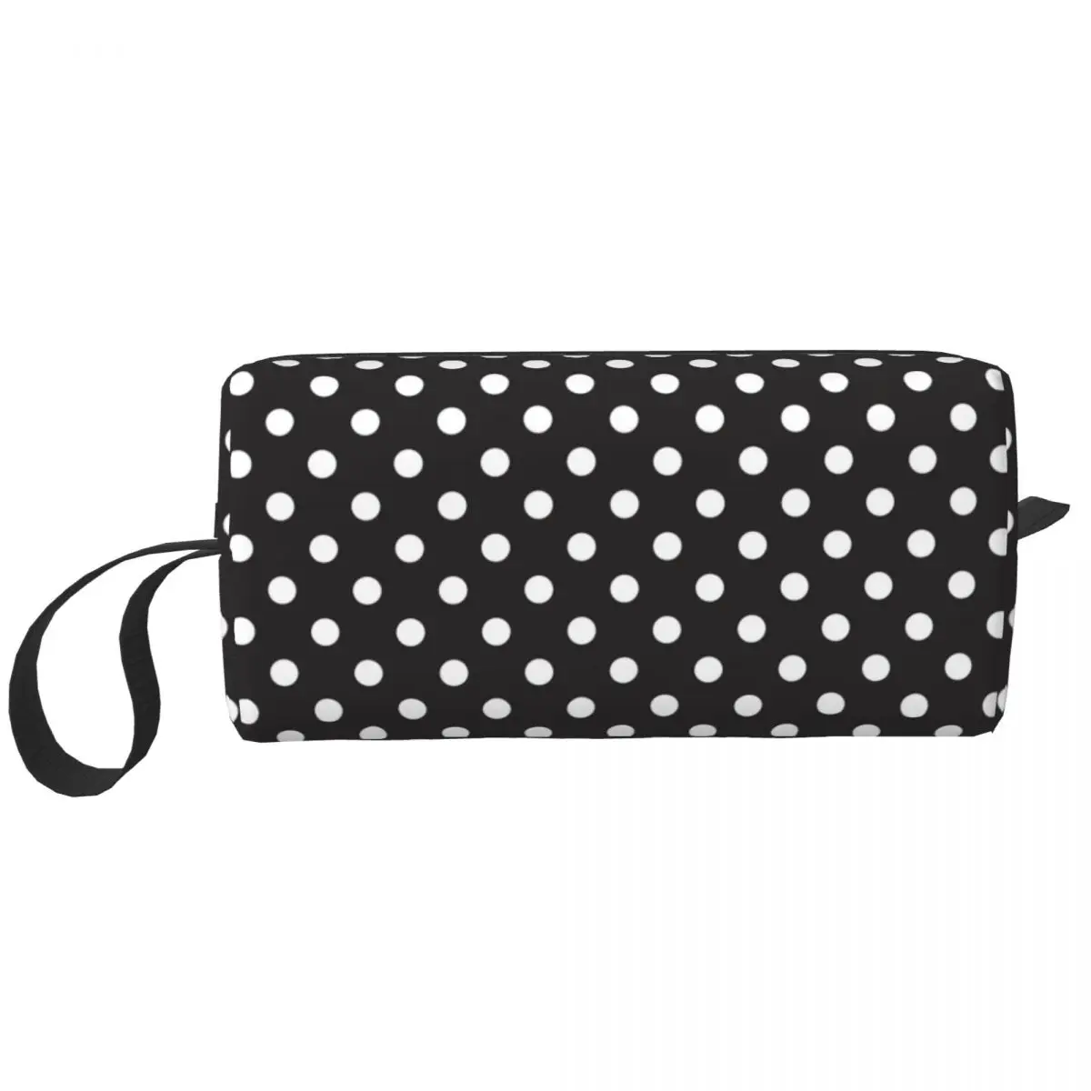 

Travel Classic Black And White Polka Dot Toiletry Bag Kawaii Cosmetic Makeup Organizer Women Beauty Storage Dopp Kit Case