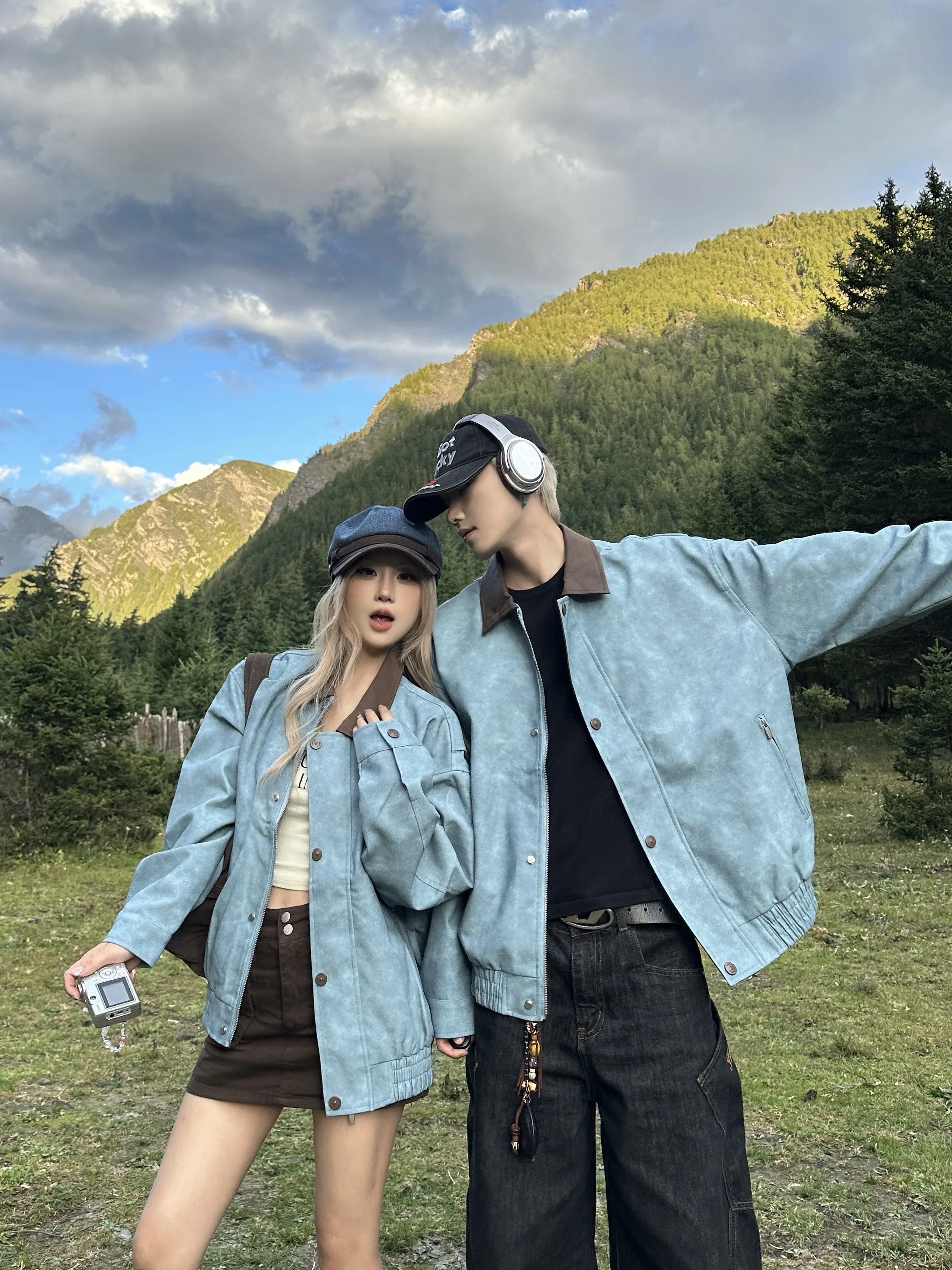 

Ретро американский Sle из искусственной кожи, джет, пара, потертый цвет, бейсбольное пальто, верхняя одежда для мужчин и женщин