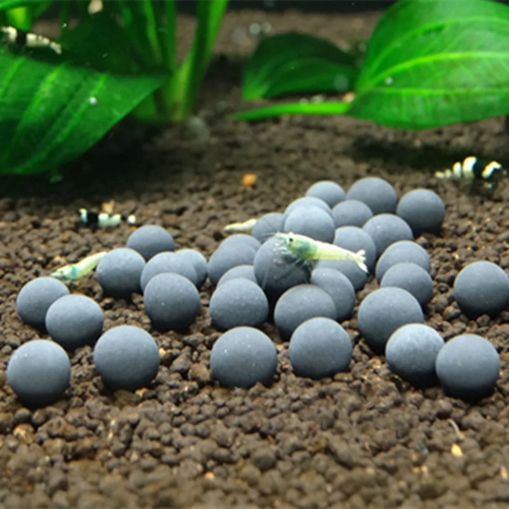 

Practical for Aquarium Fish Tank Decoration Black Red Fish Supplement Water Purification Ball Filter Ball Tourmaline Balls