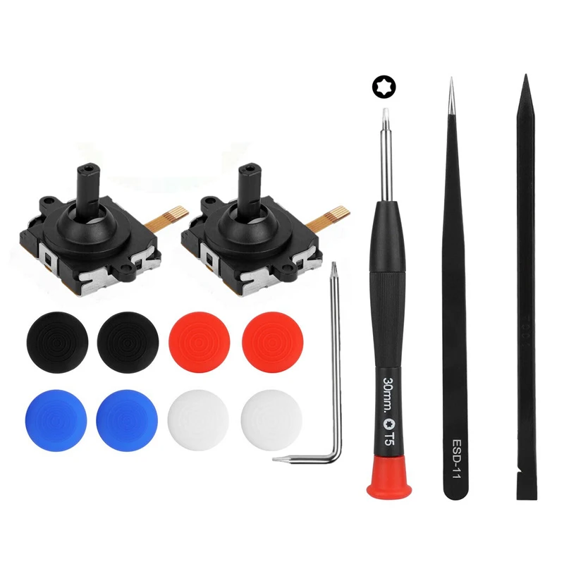 Kit de reparación de joystick analógico 3D 14 en 1 para Oculus Quest 2, repuesto para controlador, izquierdo/derecho 2