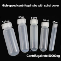 Tubo centrífugo de ultra alta velocidad 10ml 15ml 30ml 50ml 85ml 100ml Tubos de centrífuga de polipropileno, tubos de ensayo con tapas de rosca