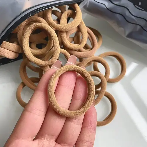 30/50 unids/set mujeres 4cm bandas grandes elásticas para el cabello diadema marrón sólido coleta para niñas accesorios fijos para el cabello cuerdas para el cabello