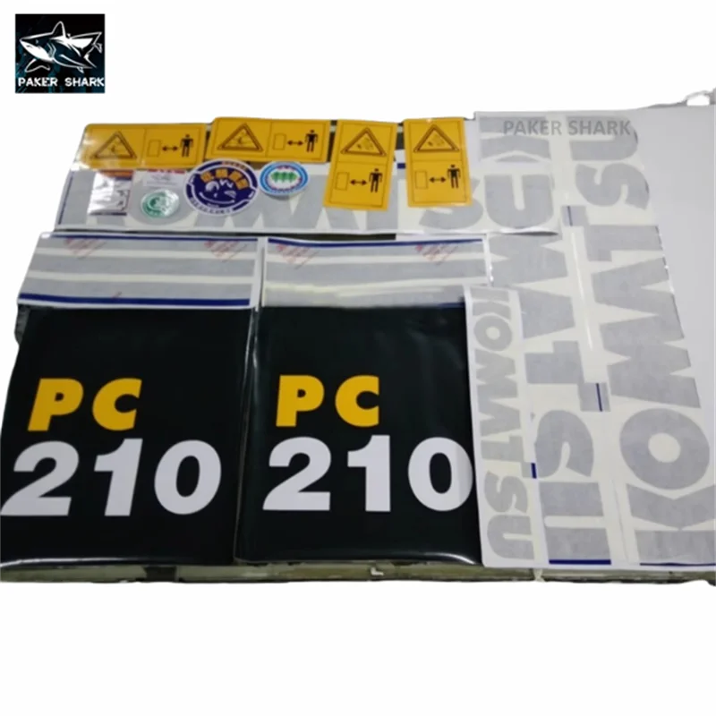 For Komatsu Sticker PC210-mo10 Excavator Full Vehicle Sticker Logo Car Standard Model Sticker Decorative Sticker