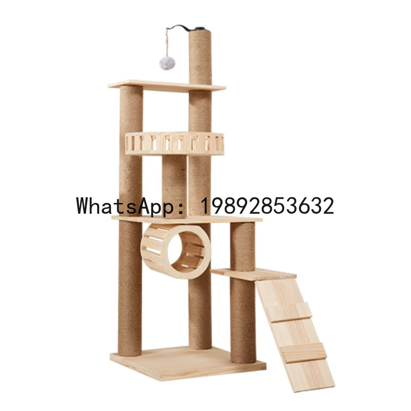 

Игрушки для кошек PYJ, товары для животных, многоуровневая лежанка для кошек, экологически чистый материал, деревянная лестница для лазания для кошек.