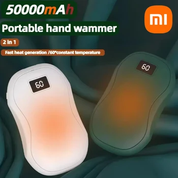 Xiaomi 50000 mAh tragbarer Handwärmer mit Kapazität, Digitalanzeige, schnelles Aufheizen, sichere doppelseitige Wärme, Winter-Handwärmer