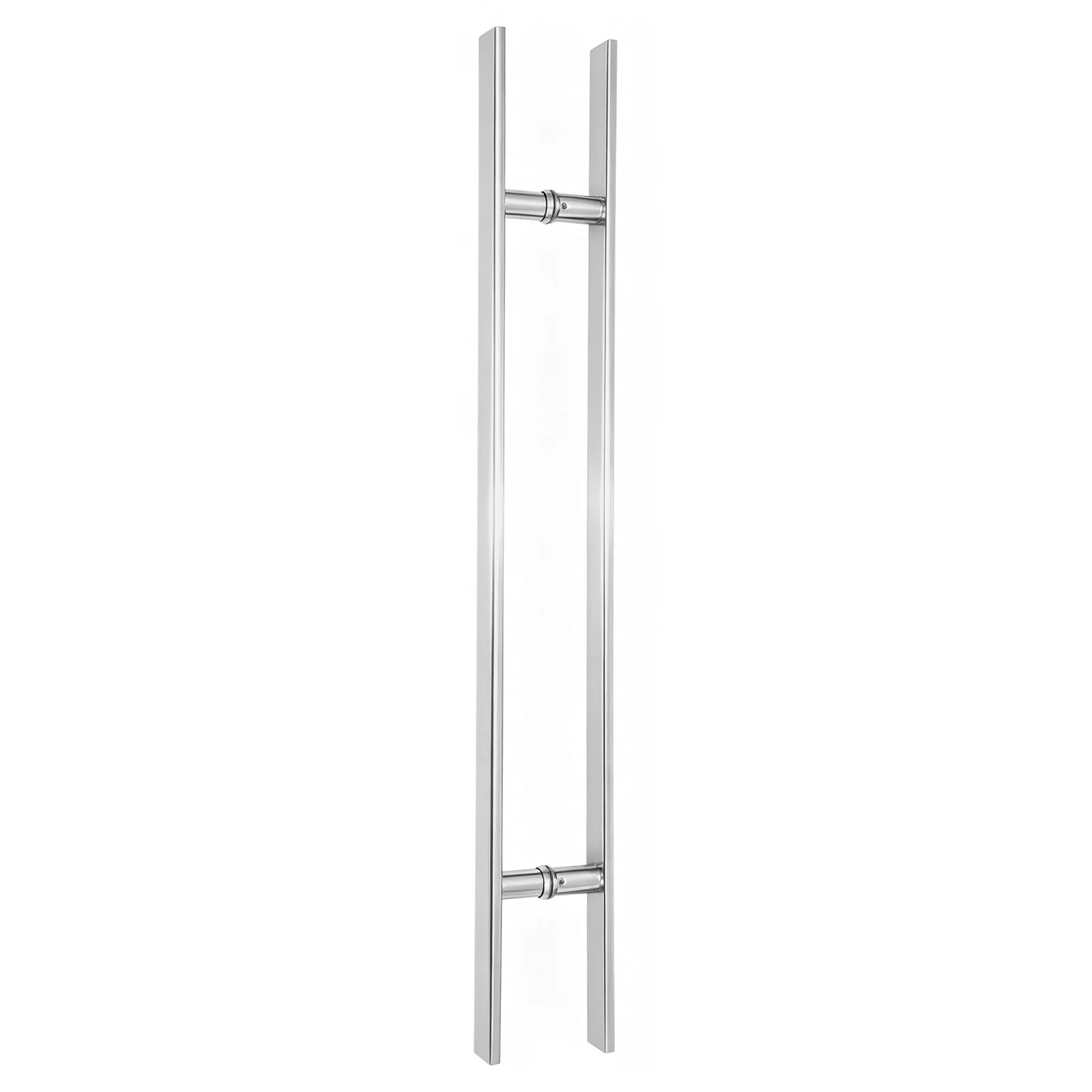 Stainless Steel Push Pull Handles, Door Pull Handle, Chrome Door Hardware - 35.24x1.6x0.4 inch Polished Chrome Rectangular Push Pull, Ergonomic Design Easy Grip, for Wood Door Glass Door Installation, Modern Decorative Durable Anti-Deformation