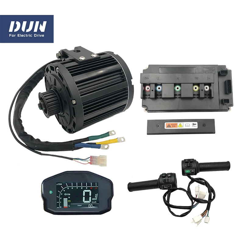 QS138 72V 100KPH 3000W PMSM Mid Drive Motor with 150A DUN/Votol EM-150 Controller and DKD Display T08 Throttle