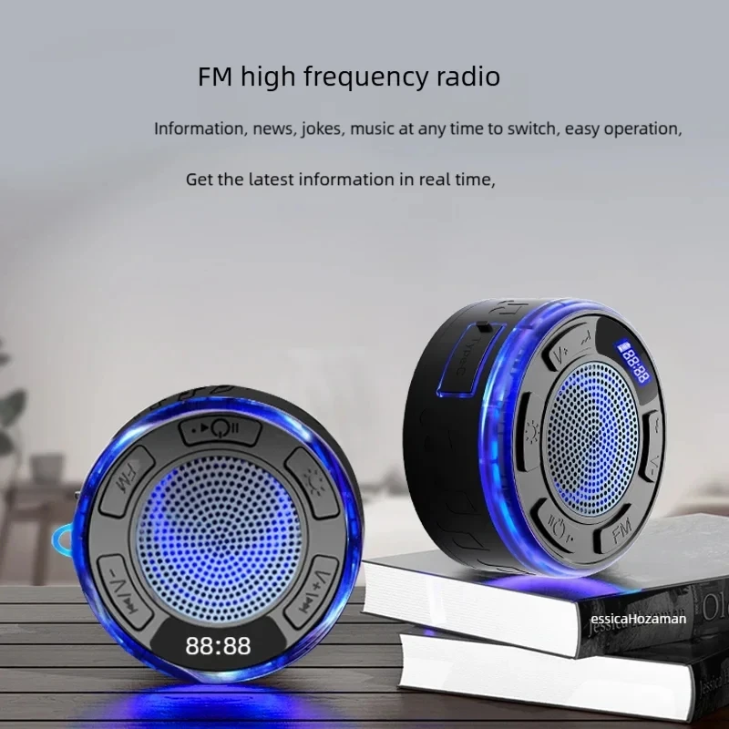 صوت بلوتوث لاسلكي 6 مقاوم للماء، محمول للاستخدام الخارجي، الكل في واحد، جودة صوت عالية، عمر طويل مع ضوء محيطي