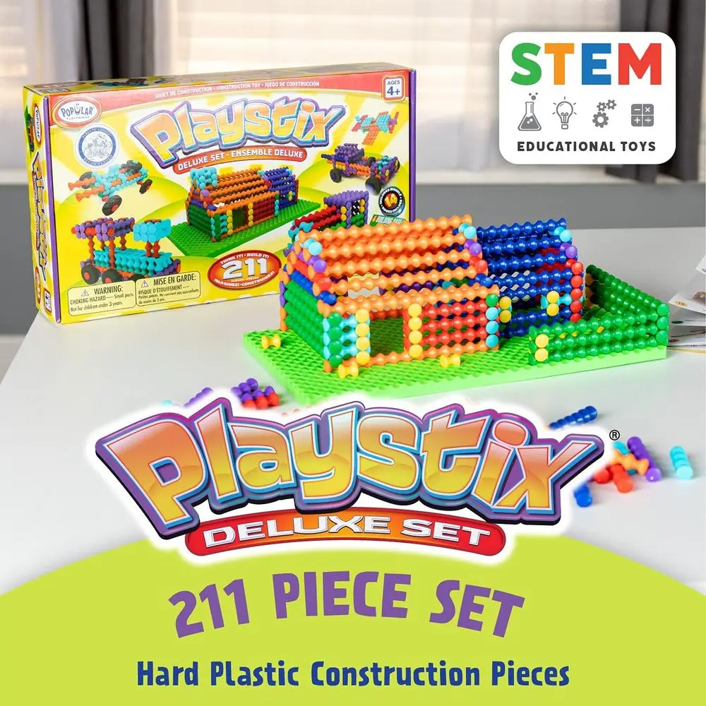 STEM Education Juego de bloques de construcción de 21 piezas de Playstix Construcción Toys