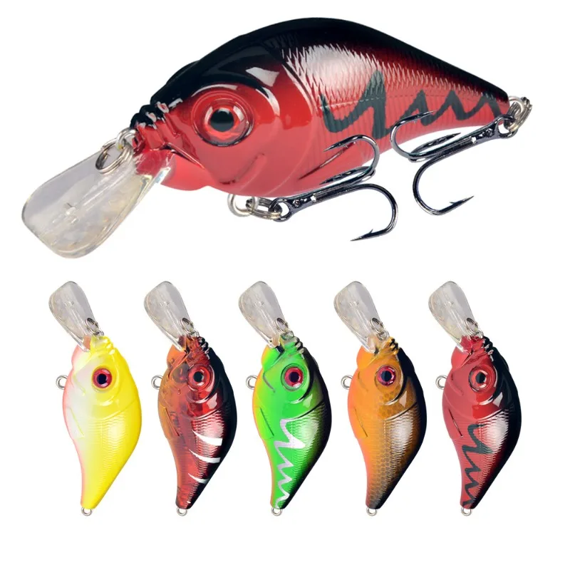 New Floating Crankbait Wobblers Lure 7.5cm 12g High Quality Hooks 5 Different Colors Artificial Bait Hard Fishing Cranks