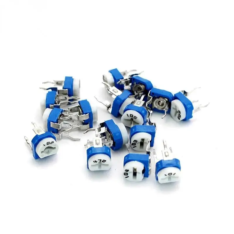 65PCS Trimmer Potentiometer RM063 Adjustable Resistance 100R~1M Potentiometers 1K 5K 10K 20K 50K 100K 500K 1M Variable Resistors