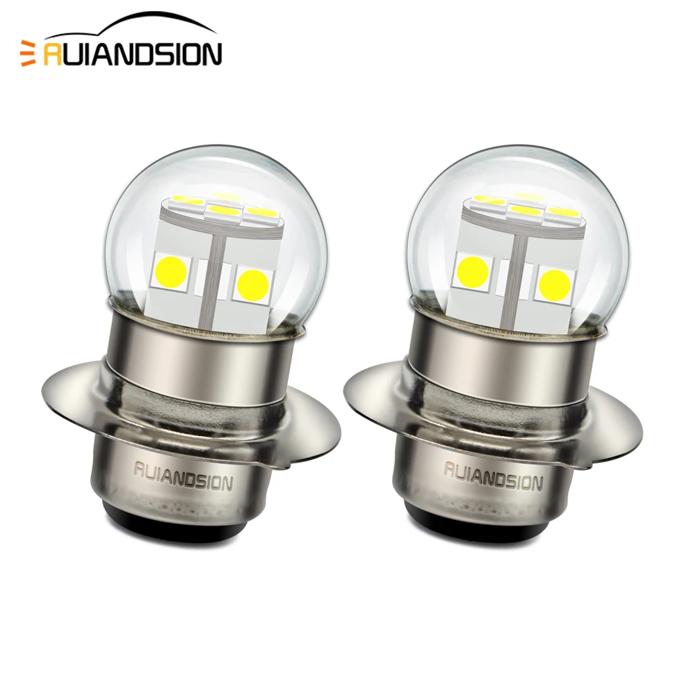 1x Upgrade H6M P15D LED Headlight 6-30V Warm White 3030SMD Chips High Low Beam Bulb Universal Fog Light For Car Truck Motorcycle