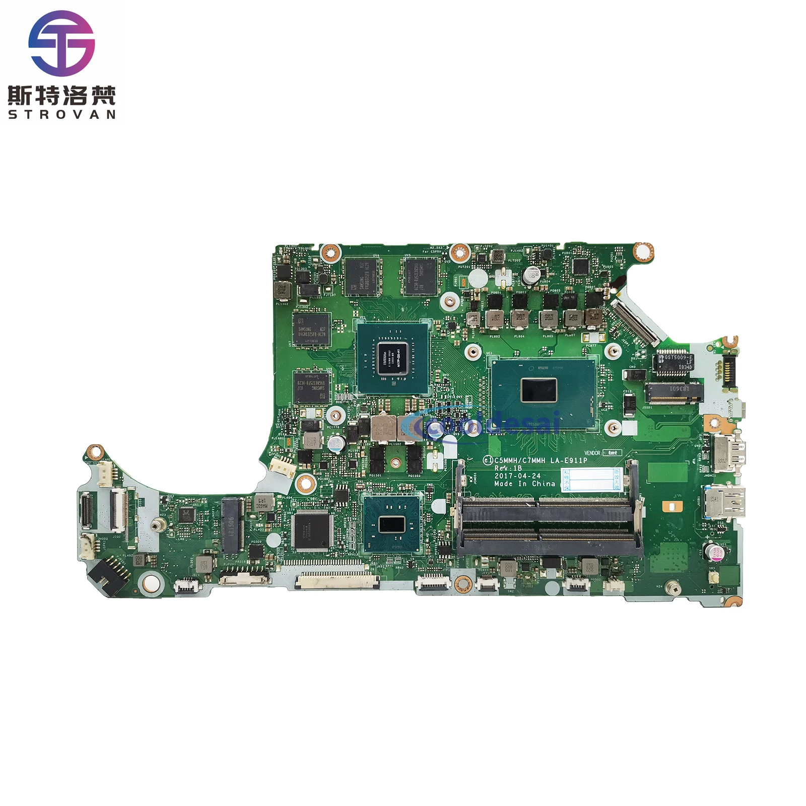 

For Acer A715-71G AN515-51 LA-E911P I5-7300HQ I7-7700HQ Central Processor GTX1050/GTX1050Ti V4G Laptop Motherboard