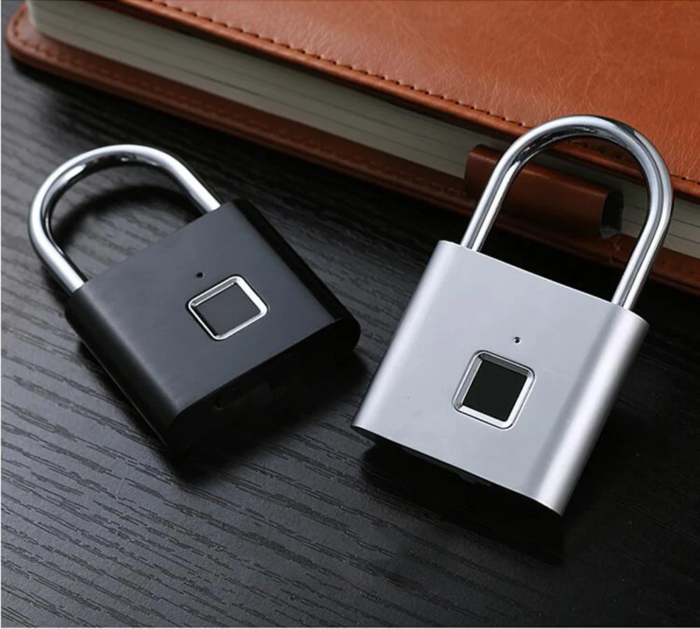 USB-Type C Smart Padlock: Keyless Electronic Fingerprint Access with Quick-Touch Thumbprint – For Luggage & Cabinets